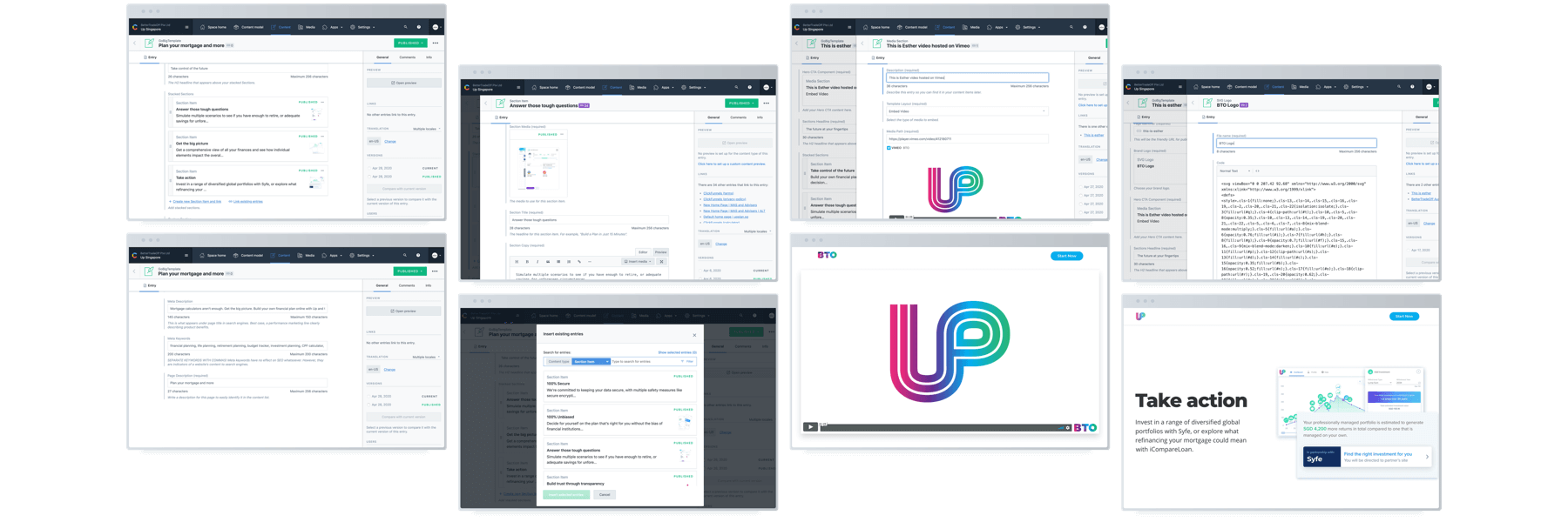 Case - Up - contentful interface