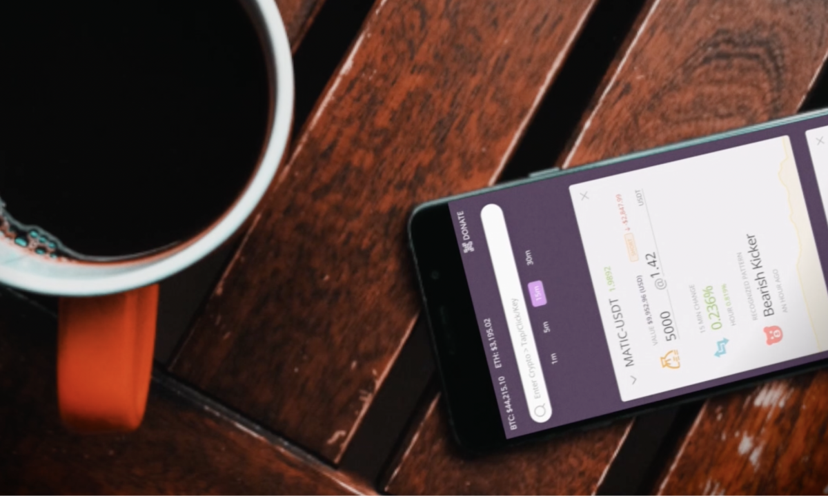 A little crypto app for monitoring day trades