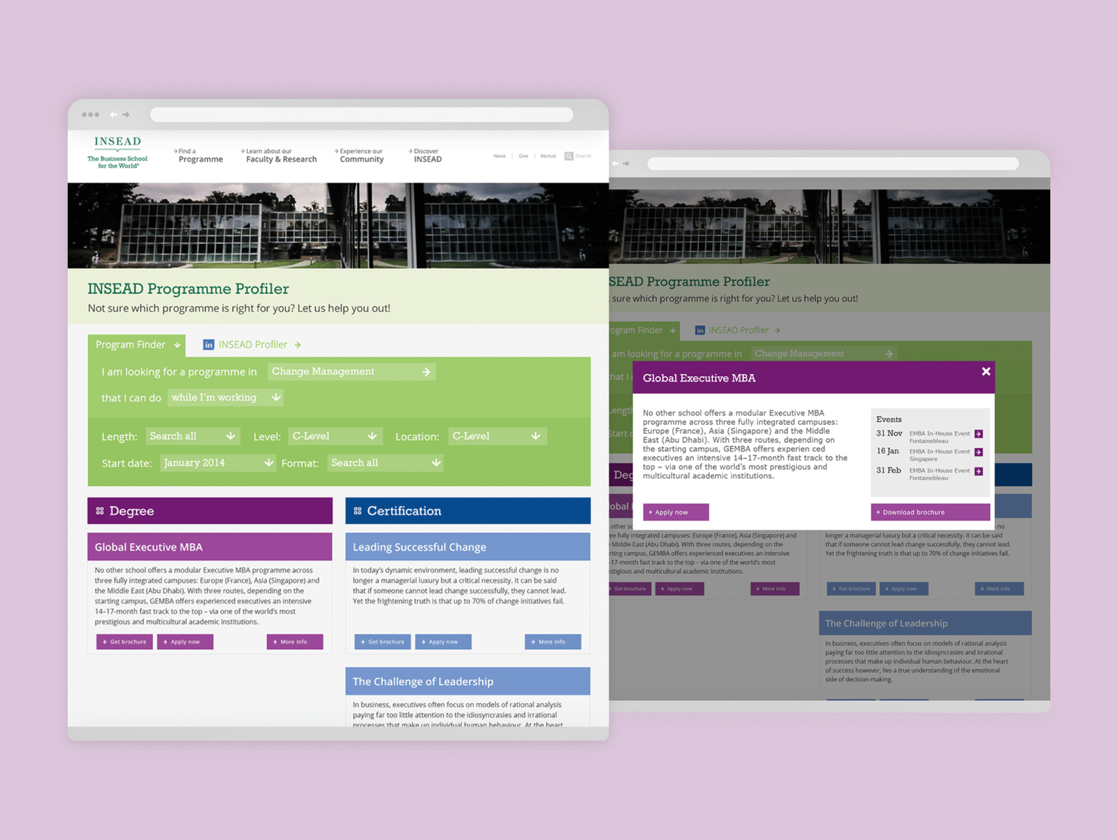 Case - Insead - program profiler - 2 column